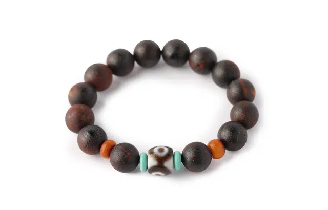 三檀小舍 国潮复古 藏式天珠 守护安平招财转运珠 降真香 手串 男女同款情侣款 降真香