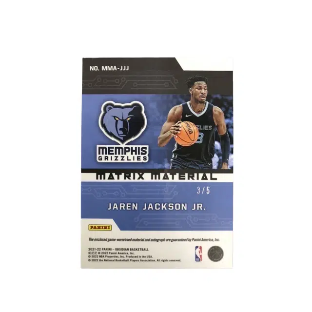 PANINI 2021-22 JJJ 35 patch