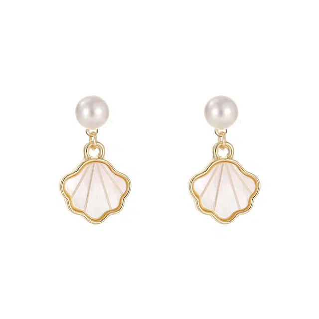 韵系 蚊香盘 珍珠 耳夹 女款