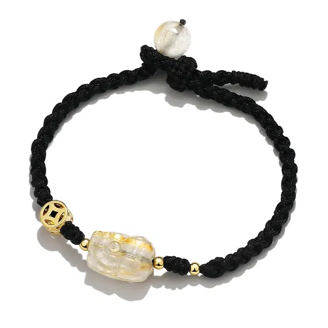 万娜 中式小众设计 高级感 复古款貔貅招财吞金兽国潮系列 合金 手链 男女同款情侣款