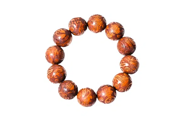 天纵 新中式国潮大气文玩念珠 雕刻 木作 手串 男款 花梨木