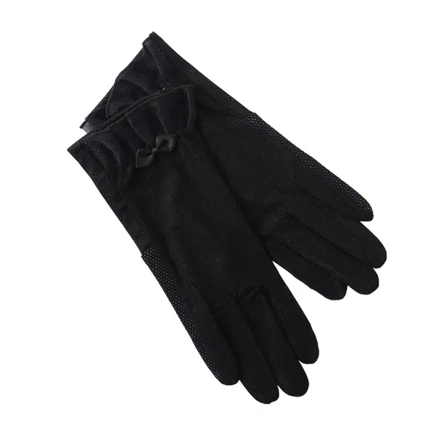 南极人 夏季薄款弹力冰丝防紫外线户外骑行开车透气防滑触屏 防晒手套 女款