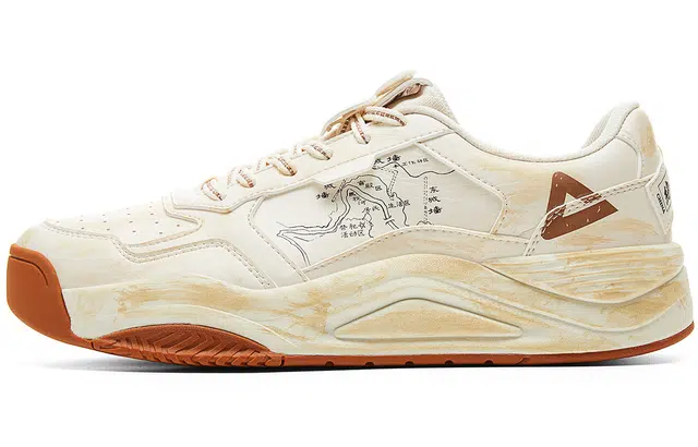 匹克 国创系列 态极文化鞋 考古档案 减震潮流百搭回弹耐磨 低帮 板鞋 男款 浅卡