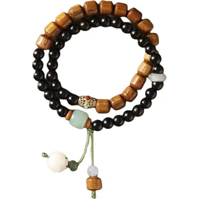 爵倾 编织设计 菩提 木作手串 男女同款情侣款 黑檀