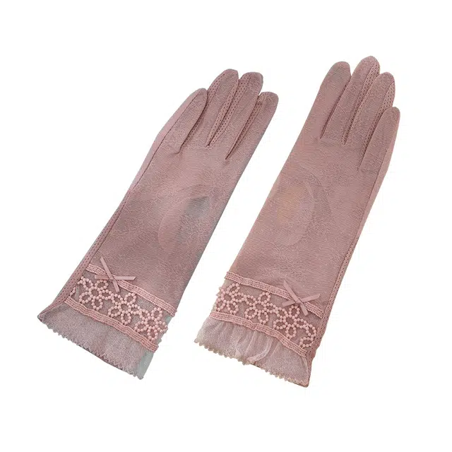 南极人 夏季薄款透气冰丝凉感防紫外线防滑可触屏女士开车骑车专用 防晒手套 女款