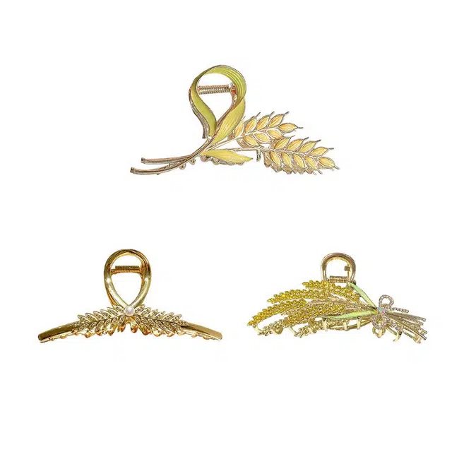 妖娆猫 麦穗发夹女后脑勺发饰套装礼盒高级感网红鲨鱼夹头饰发卡创意儿童礼品女生 抓夹 女款