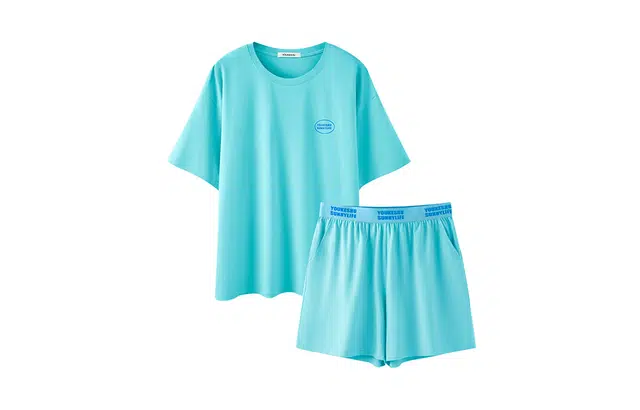 有棵树 凉感抗菌纯色短袖三分裤家居服睡衣套装 男款