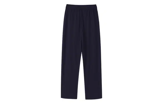 巴塞罗那足球俱乐部  纯色简约美式速干透气舒适梭织柔软透气高街嘻哈学院风基础针织百搭垂感弹力户外系带松紧直筒大码宽松中腰九分休闲裤 男女同款