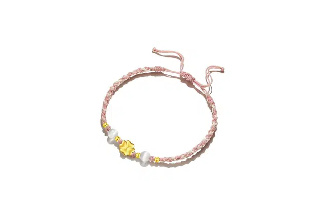 大唐国鼎 四叶草 精致轻奢小众设计高级感 复古森系小清新 轻奢高级感小众设计可调节 合金 手链 女款