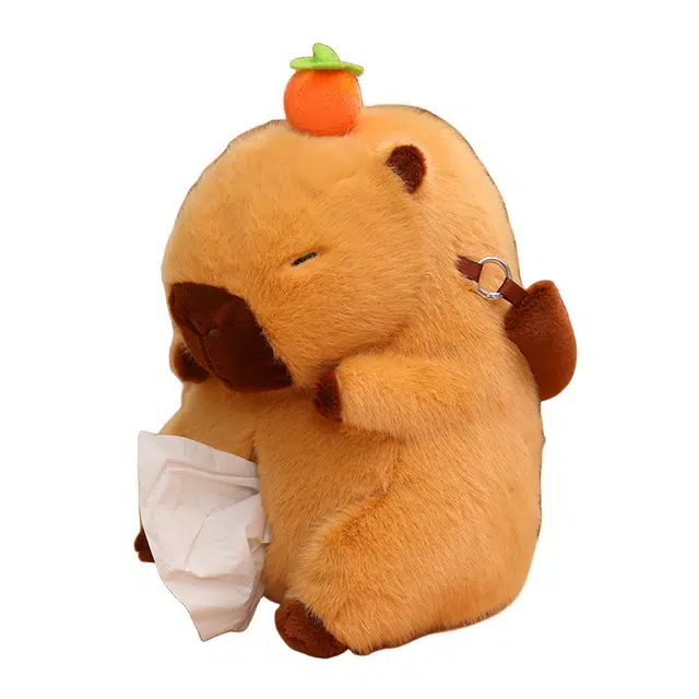 狐狸仙 水豚 卡通卡皮巴拉抽纸盒 玩偶周边