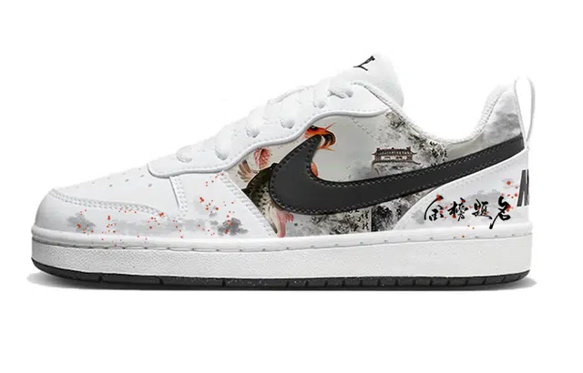 Nike Court Borough Low GS White Black