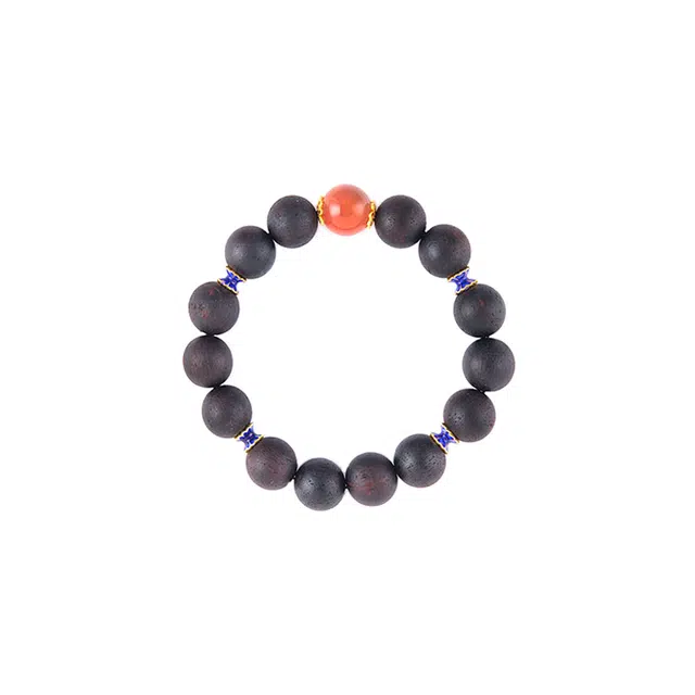 梵澜 复古中式国潮设计手饰 盘玩转运念珠佛珠手持 简约百搭文玩手把件 木质 木作手串 男女同款情侣款 降真香 礼盒装