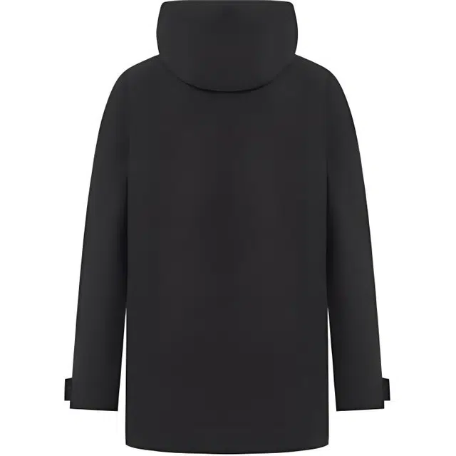 依文 纯色连帽拉链保暖长袖羽绒服 男款 黑色