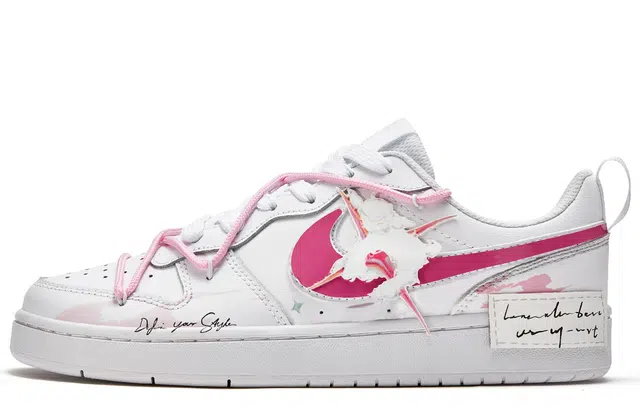 Nike Court Borough Low GS Pink White