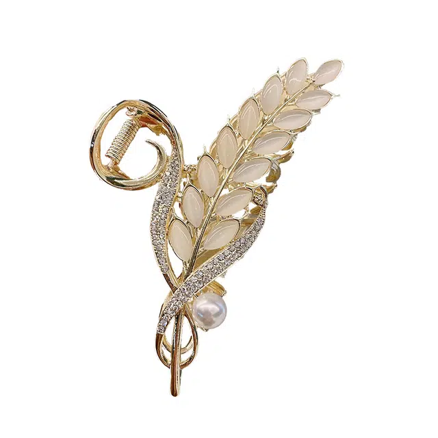 左欧 后脑勺麦穗气质大号 发夹 女款