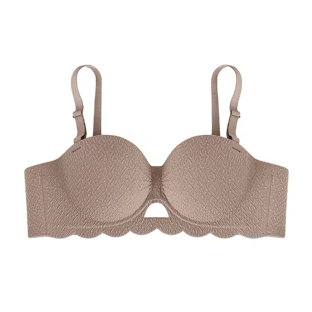 橡柠派 夏季 半杯内衣薄款女聚拢小胸甜美可爱风无痕没钢圈软支撑收副乳防下垂文胸 女款