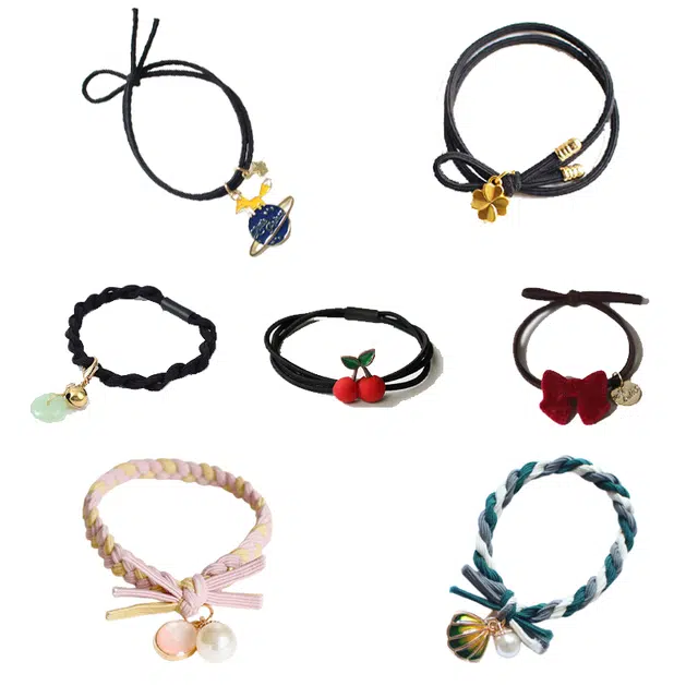 妖娆猫 一周星期头绳发圈套装礼盒国风高级感皮筋发绳扎头发头饰 发饰 女款