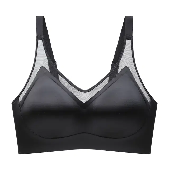 莫代尔 纯色聚拢防垂舒适文胸 女款