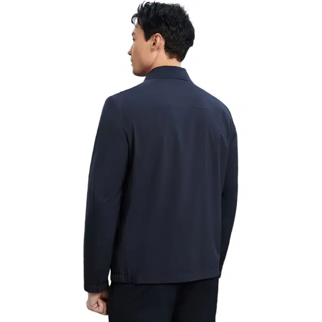 依文 商务休闲翻领夹克外套 男款 藏青色