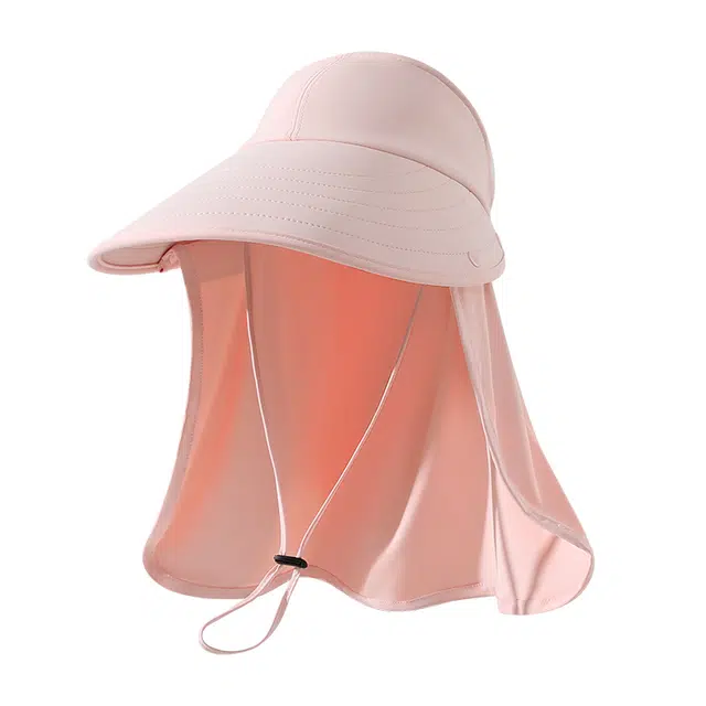 浪莎 空顶不憋闷帽遮阳户外出游采茶披肩护颈护肩 锦纶 防晒帽 女款