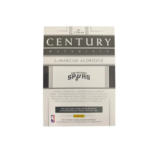 PANINI 2017-18 century patch 2525