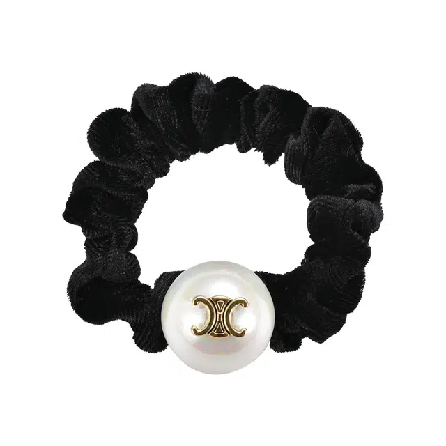 左欧 字母大肠黑色复古气质扎马尾 发圈 女款