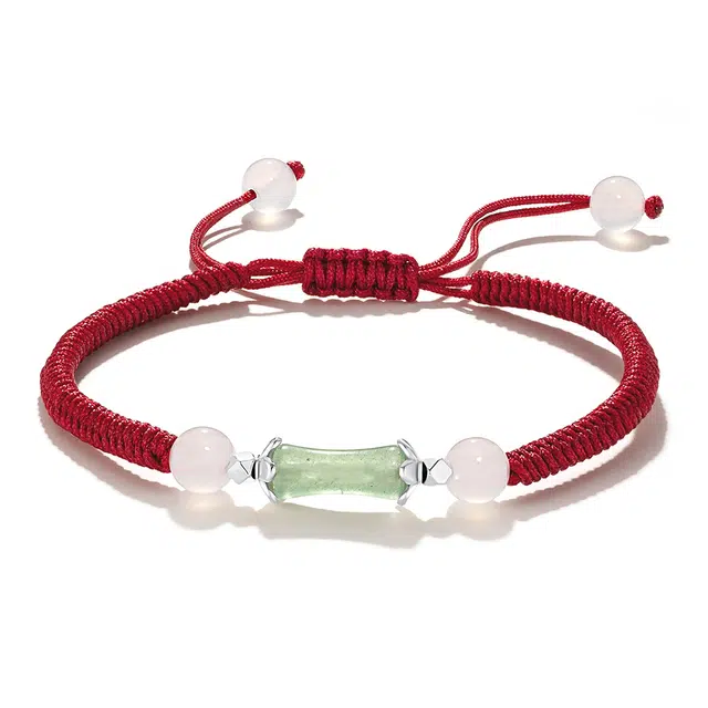 谧月珠宝 节节高升喜乐顺遂 新中式国潮汉服旗袍 清冷复古典雅创意小众设计 简约休闲通勤 琉璃 玉石手链 男女同款情侣款