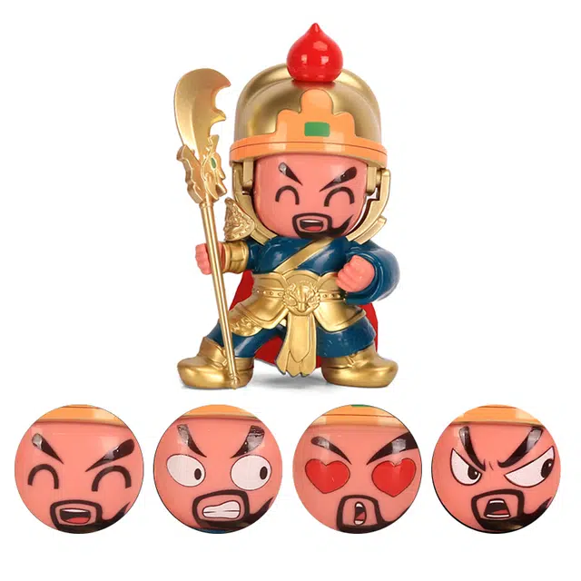 小牧马 三国变脸川剧公仔娃娃关羽赵云手办玩偶 国粹文化 玩具