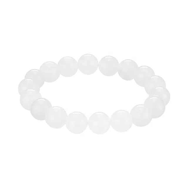 妈妈的礼物 青丝白雪 圆珠飘花国风小众设计新中式气质转运珠 玉髓 手串 女款