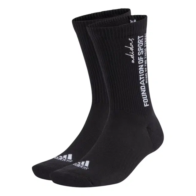 adidas Cushioned Sportswear Slogan Graphic Crew 2 Pair Pack 2