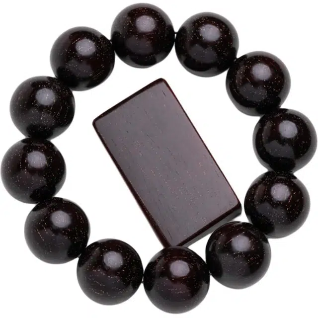 仙源 油润 典藏转运珠复古气质轻奢文玩念珠多圈盘玩素串 平安福 木作 手串 男女同款情侣款 紫檀