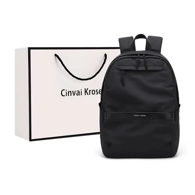 辛瓦伊·克洛斯 小众大容量轻便时尚通勤 织物 双肩包 中号 男款 黑色