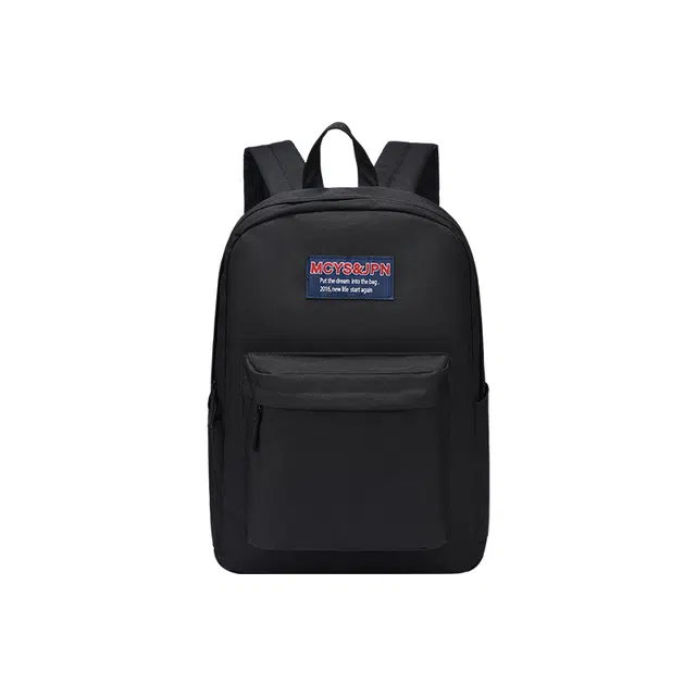 木村耀司 潮流百搭大容量大学生通勤休闲运动多口袋 涤纶 电脑包旅行包背包双肩包 常规 男女同款情侣款 黑色