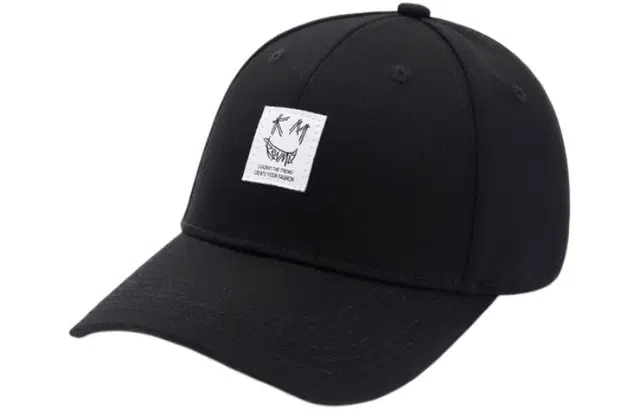 肯默笑脸小织标鸭舌帽简约个性百搭帽遮阳防晒帽子 男女同款