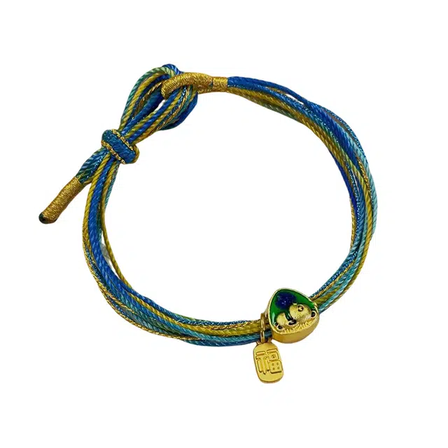 阡陌 五彩绳 民族风五彩吊坠手绳 精致简约时尚百搭可爱小众高级 男友女友节日礼盒 织物 手链 男女同款情侣款