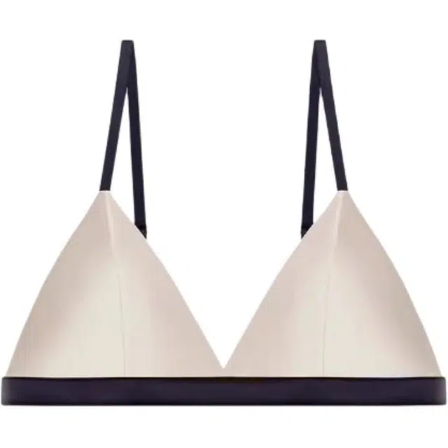 芬斯狄娜 法式三角杯内衣女超薄款小胸大胸显小性感无钢圈文胸 女款