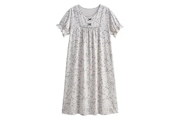 歌倩雅 甜美可爱公主风短袖长款睡裙 女款 图色