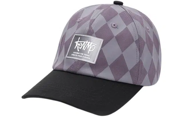 肯默 变色标菱形印花软顶显脸小 鸭舌帽 男女同款情侣款