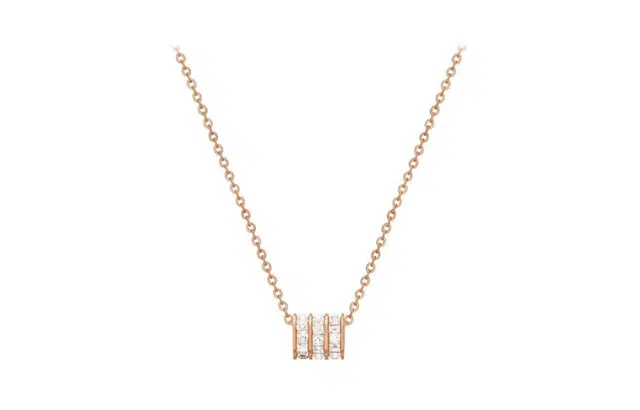 尚银福 小蛮腰 罗马数字双层叠戴小蛮腰 简约大气轻奢气质高级感设计款 合金 项链 女款