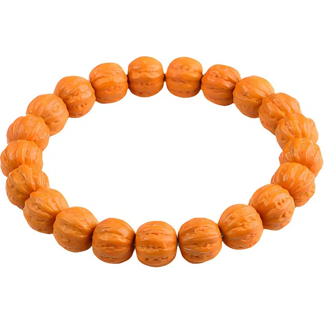 梨云暮雪 高端京八棱 新国风 简约设计 国潮 招财纳福 转运 猴头核桃 手串 男女同款情侣款