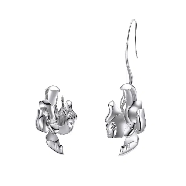 juunngle lab Orchid Earrings Platinum Copper