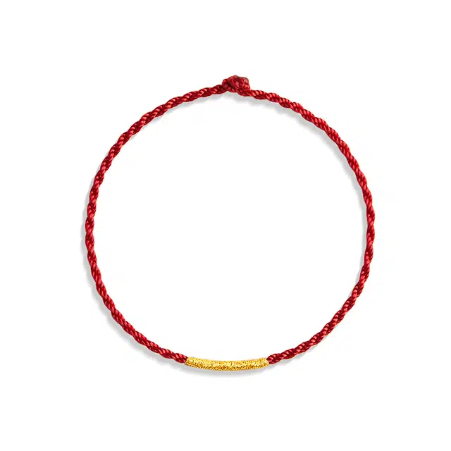 谧月珠宝 简约个性通勤碎碎金 新中式复古国潮民族风 轻奢小众高级感优雅气质 棉绳 手链 男女同款情侣款