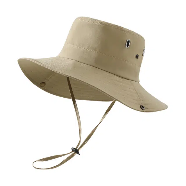 俞兆林 夏季户外骑行钓鱼登山露营遮阳帽防紫外线速干透气太阳帽西部牛仔防晒帽大帽檐显脸小遮脸 轻薄款 渔夫帽 男款