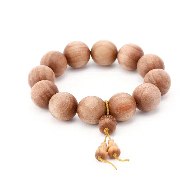 天纵 国风国潮木艺文玩佛珠念珠 檀木 木作手串 男女同款情侣款 芭比檀香