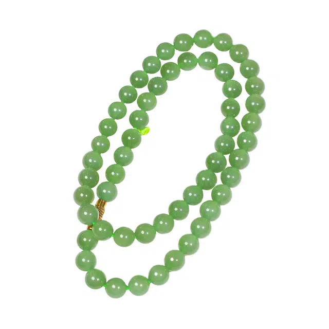 舒杰 碧玉项链 和田玉 国潮新中式妈妈链 男女同款情侣款 碧玉