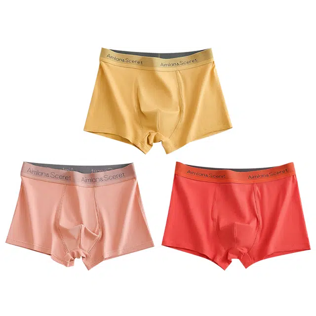 二三二三 舒适透气吸汗抗菌抑菌平角简约内裤 男款 组合装