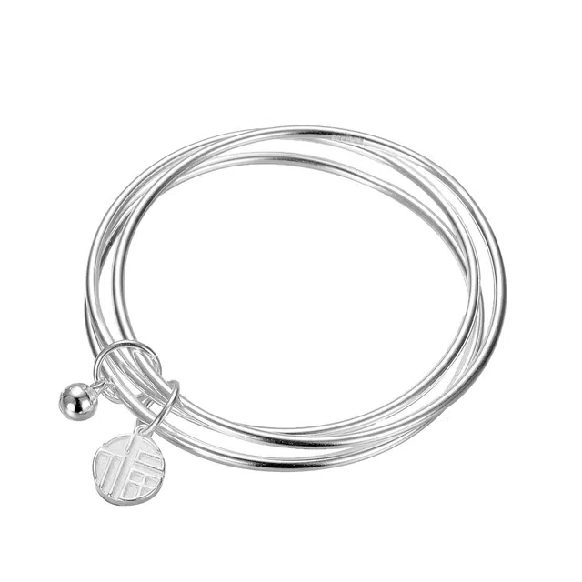 大唐国鼎 三生三世福牌 新中式精致轻奢简约 高级气质冷淡风 日常通勤百搭 合金 手镯 女款