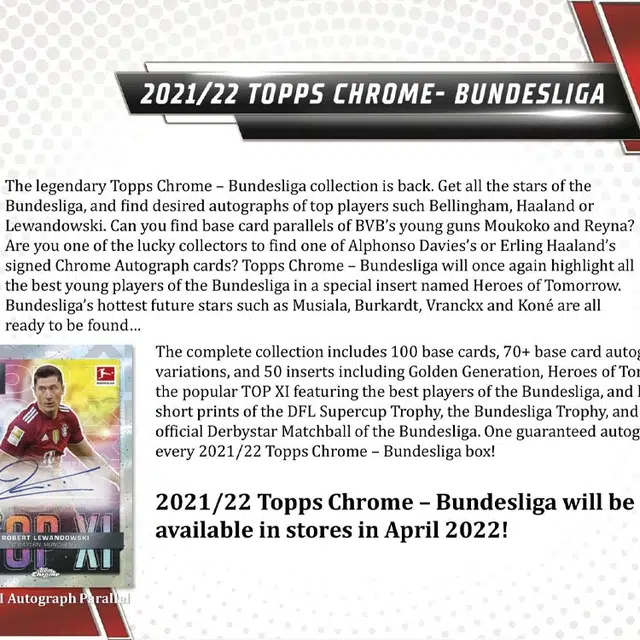 Topps 202122 Topps Chrome Hobby