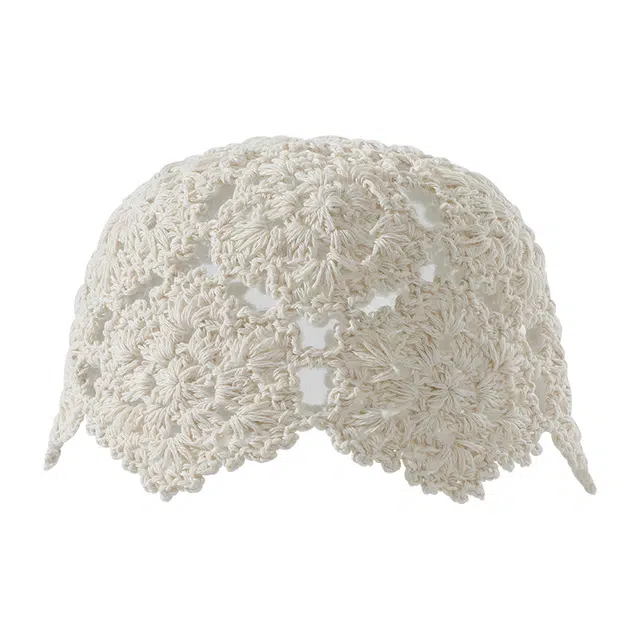 俞兆林 夏天新款编织镂空妈妈月子帽护额头遮白发外出空调屋防风不乱发透气不憋闷 薄款 包头帽 女款