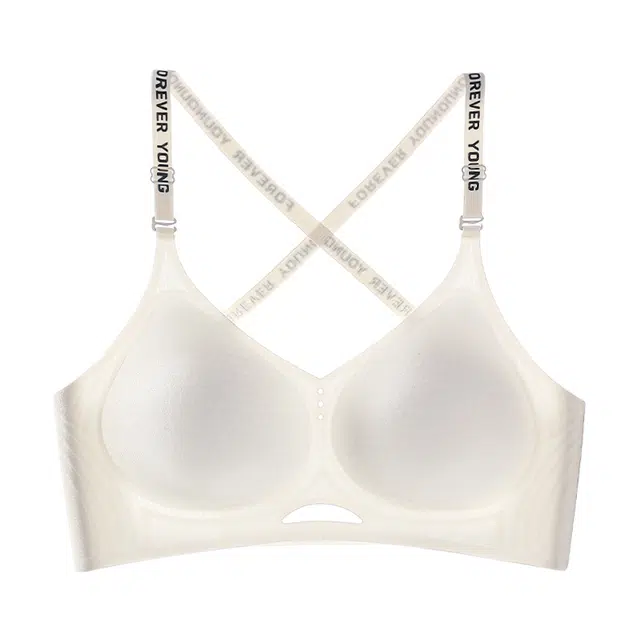 欧迪芬 字母肩带聚拢外扩侧收显瘦交叉美背透气舒适文胸 女款